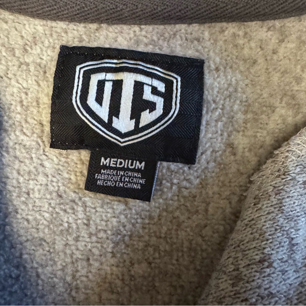 University of Michigan OTS Quarter Zip Pullover Gray Fleece Size Medium - Picture 6 of 7